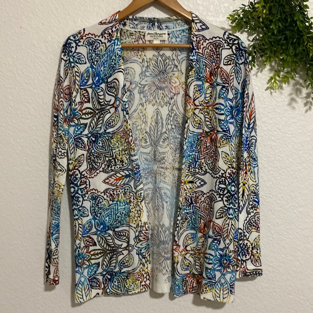 “Winter Clearance” Norm Thompson Multi Color Open Cardigan